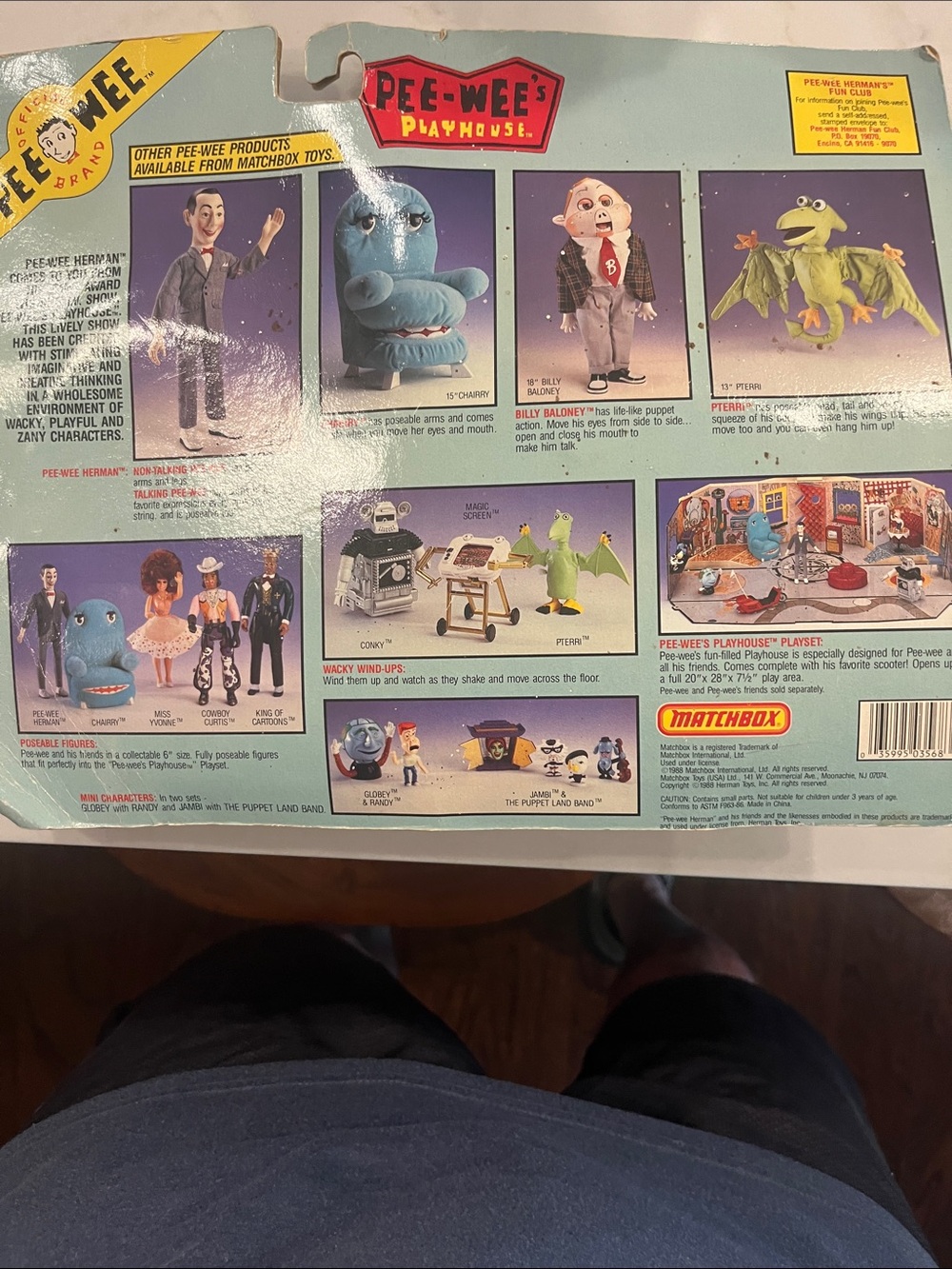 Pee-wee Herman Poseable Figure with Red Scooter and Orange Helmet - Picture 2 of 4